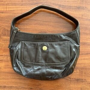 Sold Coach SOLD Patent Leather Hobo Bag Shoulder Dark Brown SOLD